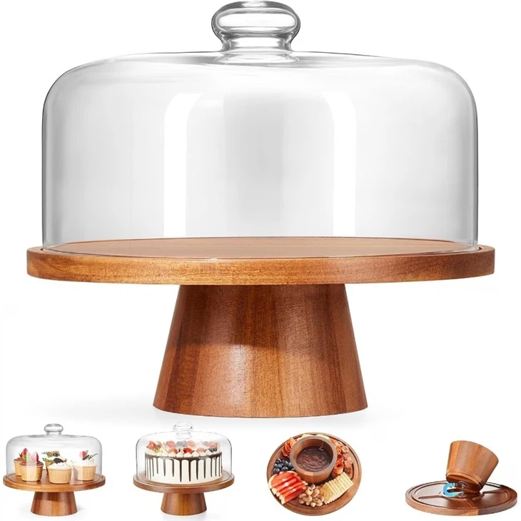 Cake Stand Wooden Decorative Tray