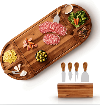 Aquatia Wood Tea Cup Serving Tray